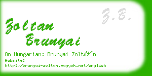 zoltan brunyai business card